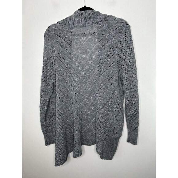 Torrid Women’s Open Front Knit Light Weight Cardigan Sweater Gray Size 1 - Picture 5 of 8